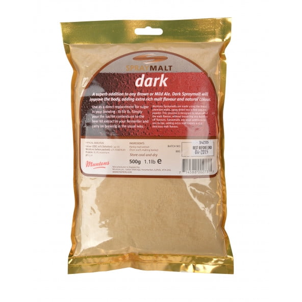 Muntons Spraymalt DARK 500g Pack Dried Malt Extract For Brown Ale Stout Homebrew