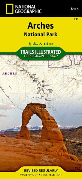 Arches National Park Map Trails illustrated national geographic