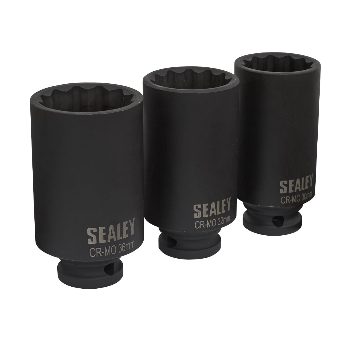 Sealey SX051 Impact Hub Nut Socket Set 1/2""Sq Drive 12-Point 3pc