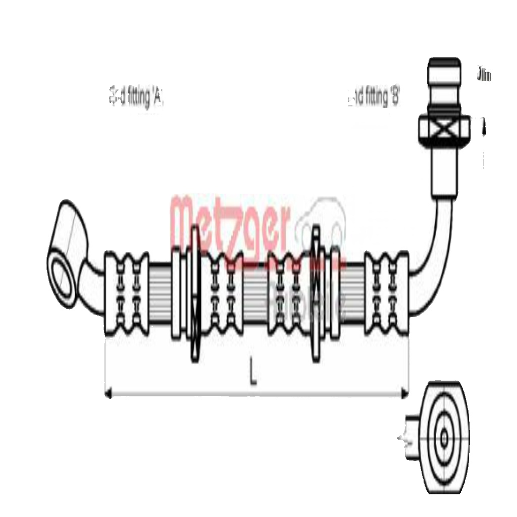 Fits METZGER 4110071 BRAKE HOSE.   ⭐UK Stock⭐