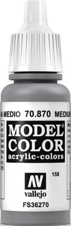 Vallejo 870 Model Colour Medium Sea Grey 18ml Paint Dropper Bottle