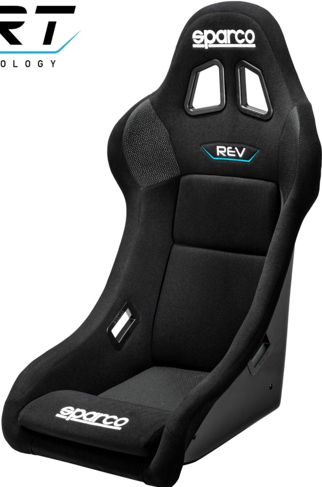 Sparco Rev QRT Fibreglass Race/Rally Seat, Black – FIA Approved