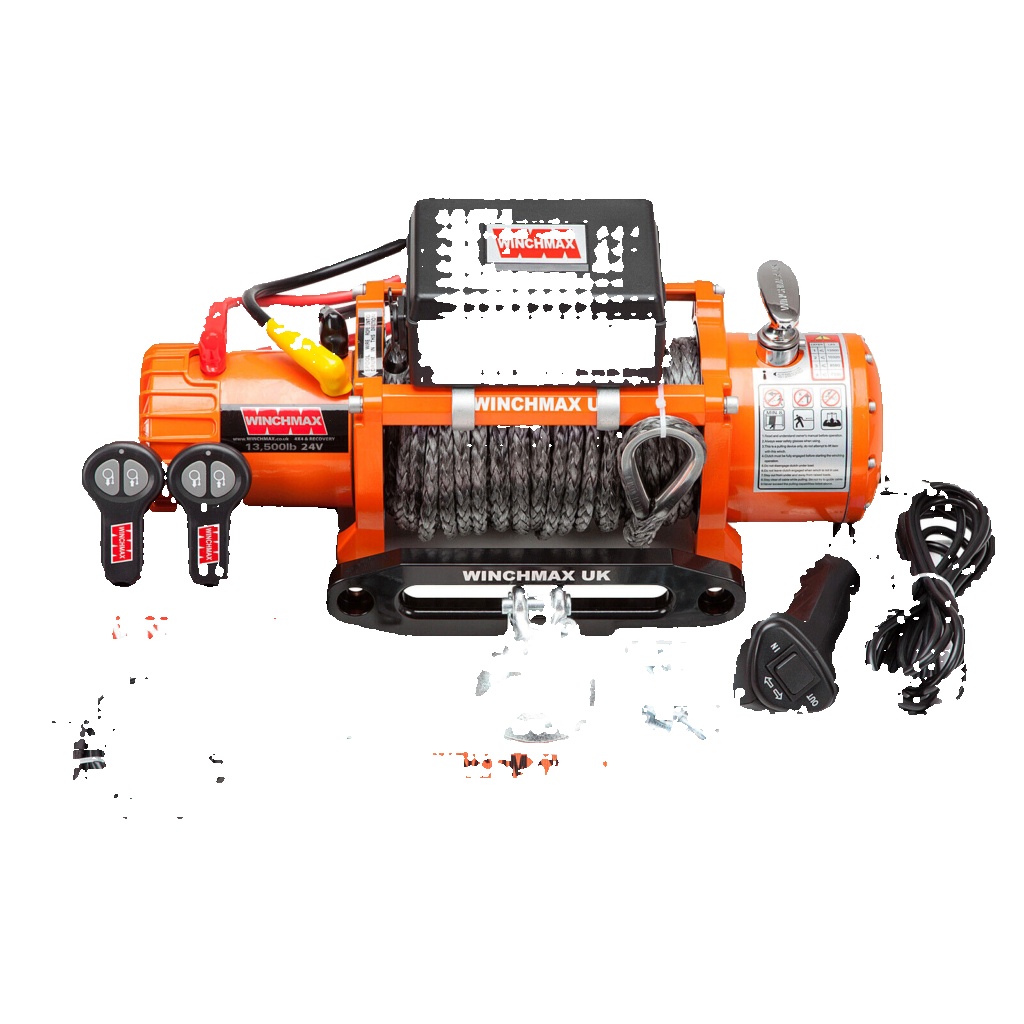ELECTRIC WINCH 13500lb 24V SYNTHETIC ROPE WINCHMAX 4x4/RECOVERY WIRELESS DYNEEMA