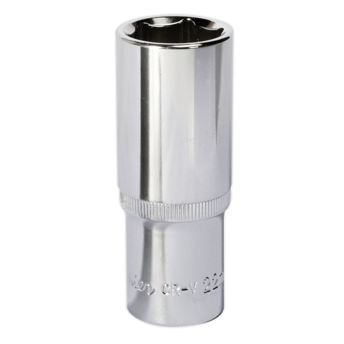 Sealey SP1222D Premier Fully Polished Deep Socket 1/2""Sq Drive 22mm