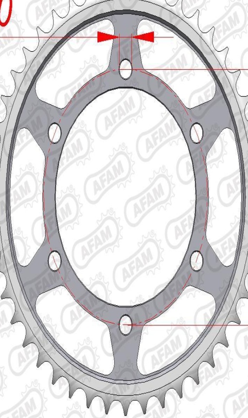 Kawasaki VN800 A1-2 1995-1996 AFAM Steel Rear Sprocket Standard 46T