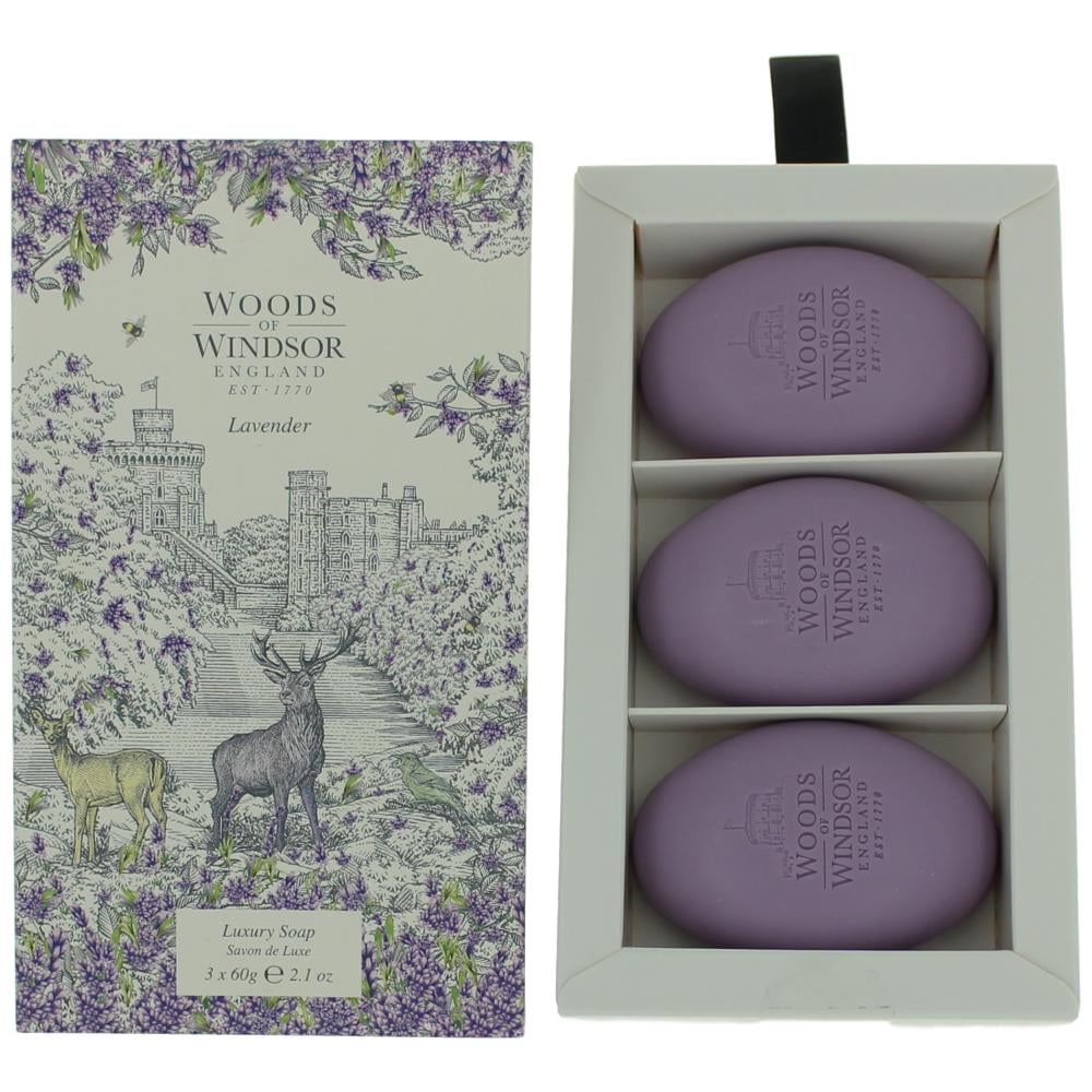 Woods Of Windsor Lavender Luxury Soap For Her 60G - Pack Of 3 - Image 3