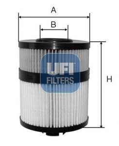 25.108.00 UFI FILTRO OLIO PER OPEL VECTRA 3.0CDI -05