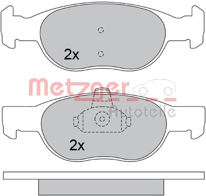 Original METZGER Brake Pad Set Disc Brake 1170390 For Fiat Lancia