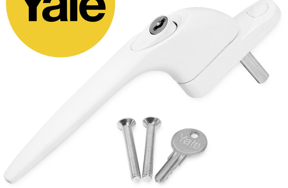 Universal Window Handle Key Locking For uPVC Double Glazing - White