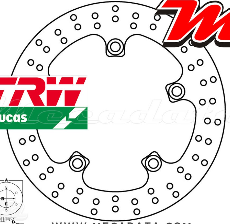 Free Shipping TRW Mst 386 Brake Disc TRW Mst 386 Spare Parts Accessories