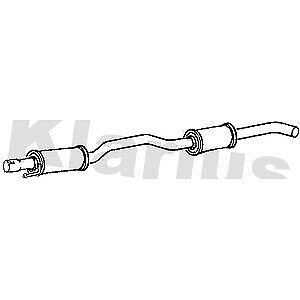 Klarius box with centre pipe fits Rover 75 mgzt 1.8i turbo 01-05 RR355X