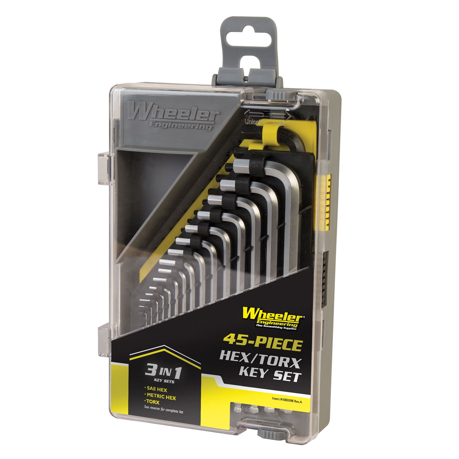Wheeler 45 Piece Key Set SAE/Hex/Torx