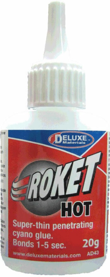 ROKET HOT CA 20g Cyano Super-Thin fast cyanoacrylate glue AD43 Deluxe Materials