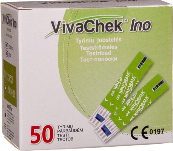 VivaChek Ino Diagnostic Strips 50 Pcs. Blood Glucose Test Strips