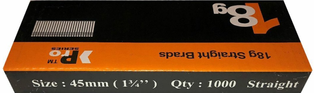 18g 1000 x 45mm Brad Nails,(for Nailers, Paslode,Dewalt,s7,ProSeries Silverline)