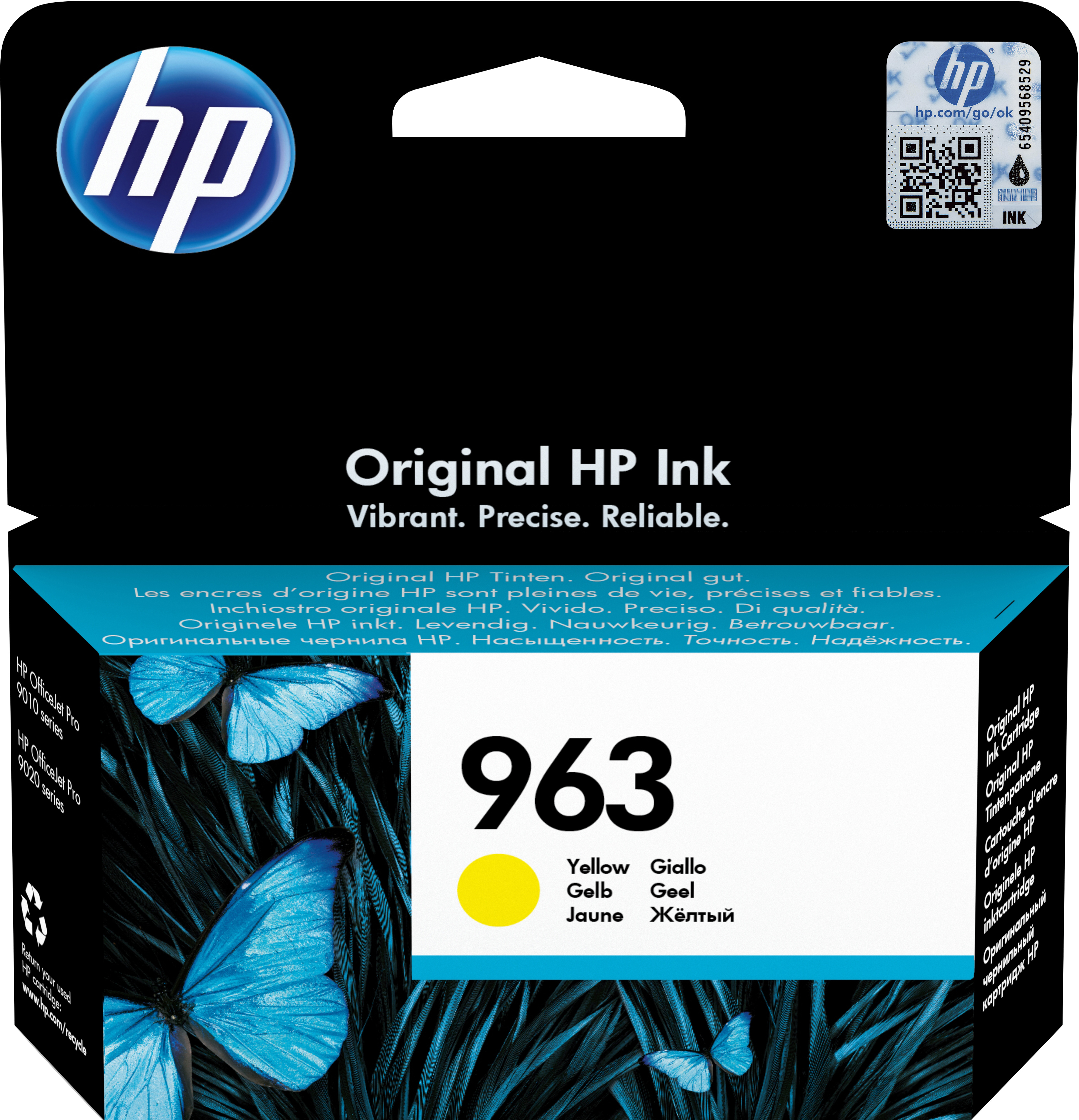 HP Original 963 Yellow Ink Cartridge for OfficeJet Pro 9010/9020 series
