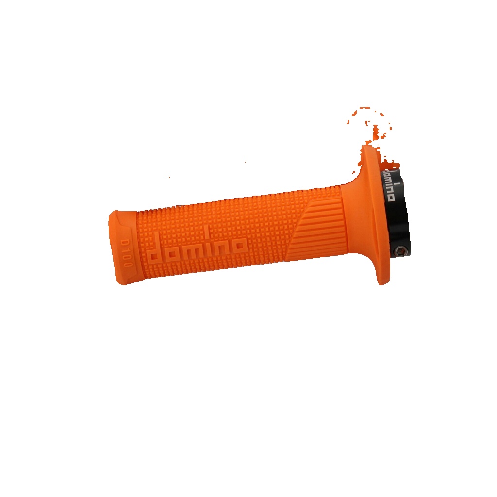 Domino D100 Off Road Orange D-Lock Handlebars with Locking System