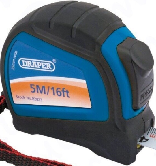 Draper 82823 Measuring Tape 5m/16ft x 25mm