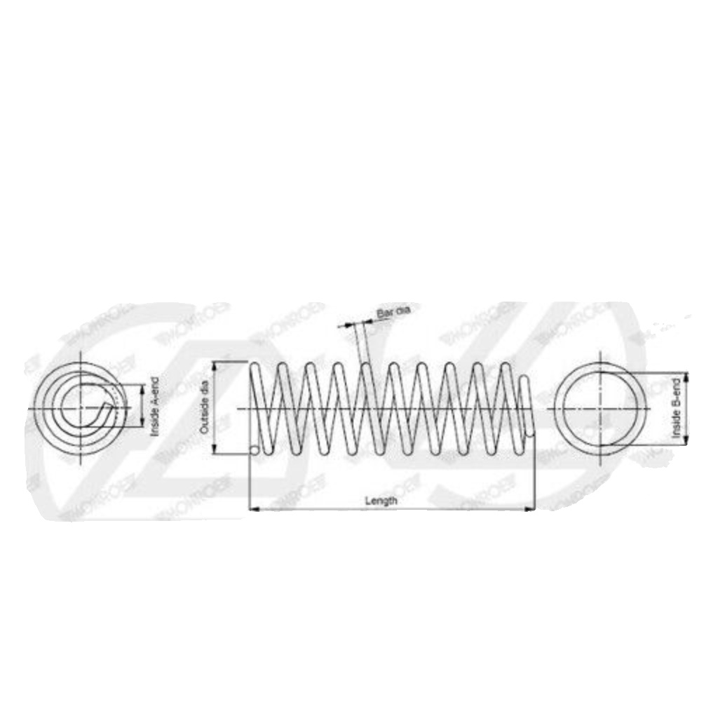 SUSPENSION SPRING SP1488 FOR MITSUBISHI MIRAGE/V COLT/Mk LANCER/VI 1.3L 4cyl