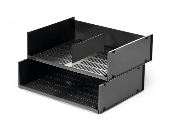 Durable OPTIMO Recycled Plastic Stackable Letter Tray File | A3 & A4 Grey