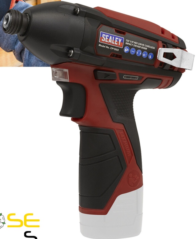 Sealey CP1203 SV12 Series 1/4""Hex Drive Cordless Impact Driver 12V - Body