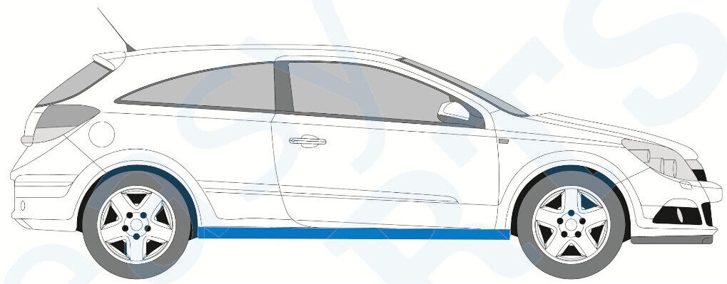VAUXHALL OPEL ASTRA H GTC 2005-2011 SILL REPAIR PANEL ROCKER PANEL / RIGHT RH