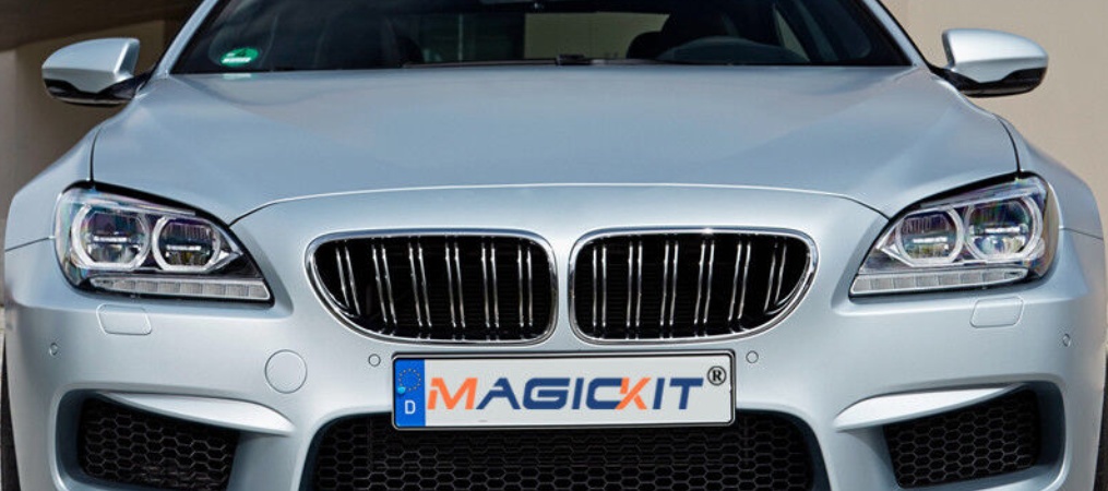 Gloss Black Double Slat Front Kidney Grille For BMW 6 Series F06 F12 F13 2012-18