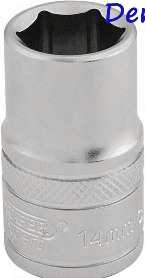 Draper 16604 6 Point Metric Socket 1/2"" Sq Dr 14mm