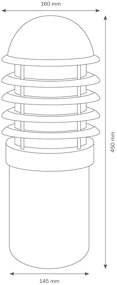 Lcd Seawater-Resistant Stainless Steel Pillar Light Klaas