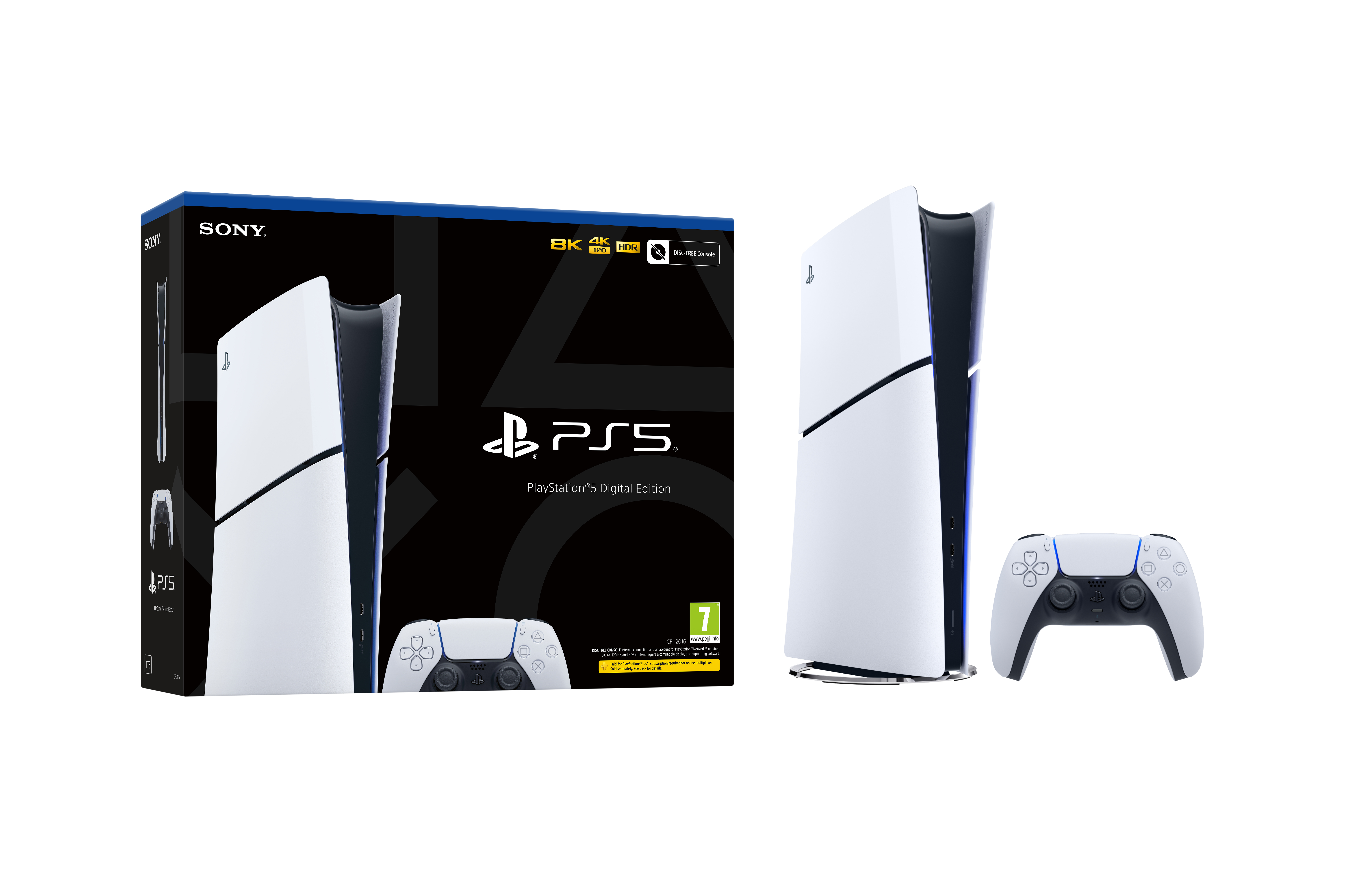 Sony White Playstation 5 Slim 1Tb Games Console (Digital Edition)