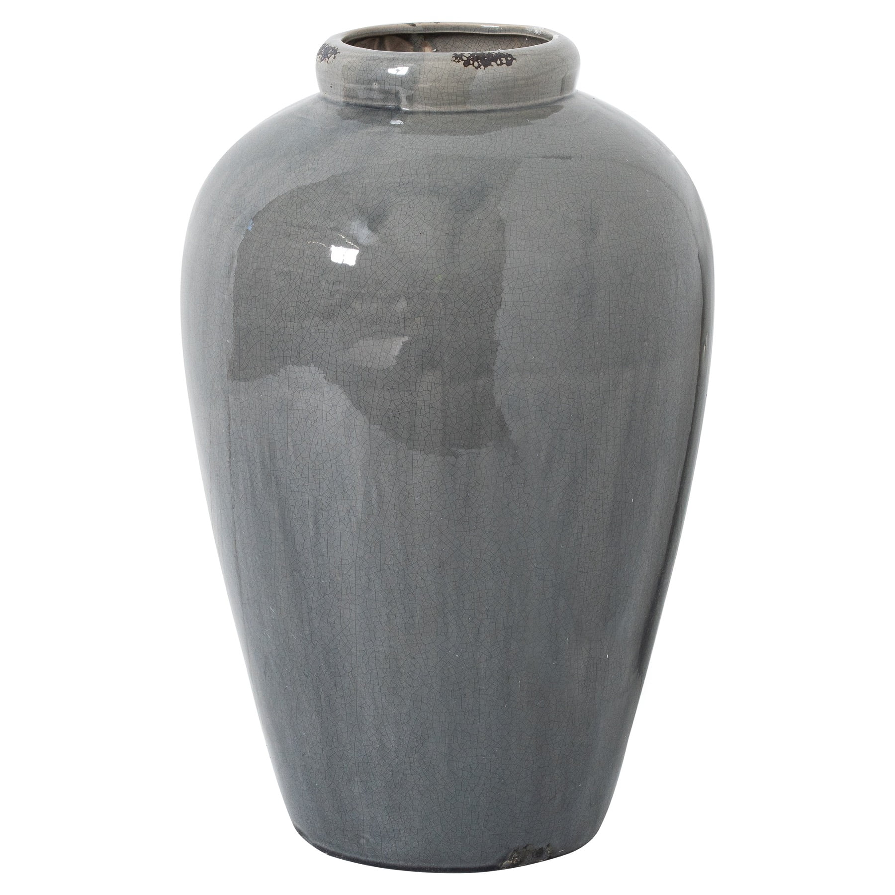 Hill Interiors Garda Juniper Glazed Vase - Ceramic - Grey