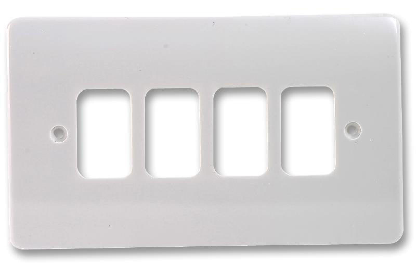 MK 4G Moulded White Frontplate GRID Plus K3634 WHI