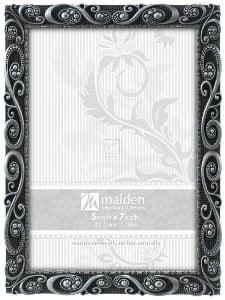Malden International Silver Designs 5371-57 Morgan Pewter Metal Picture Frame, 5X7,