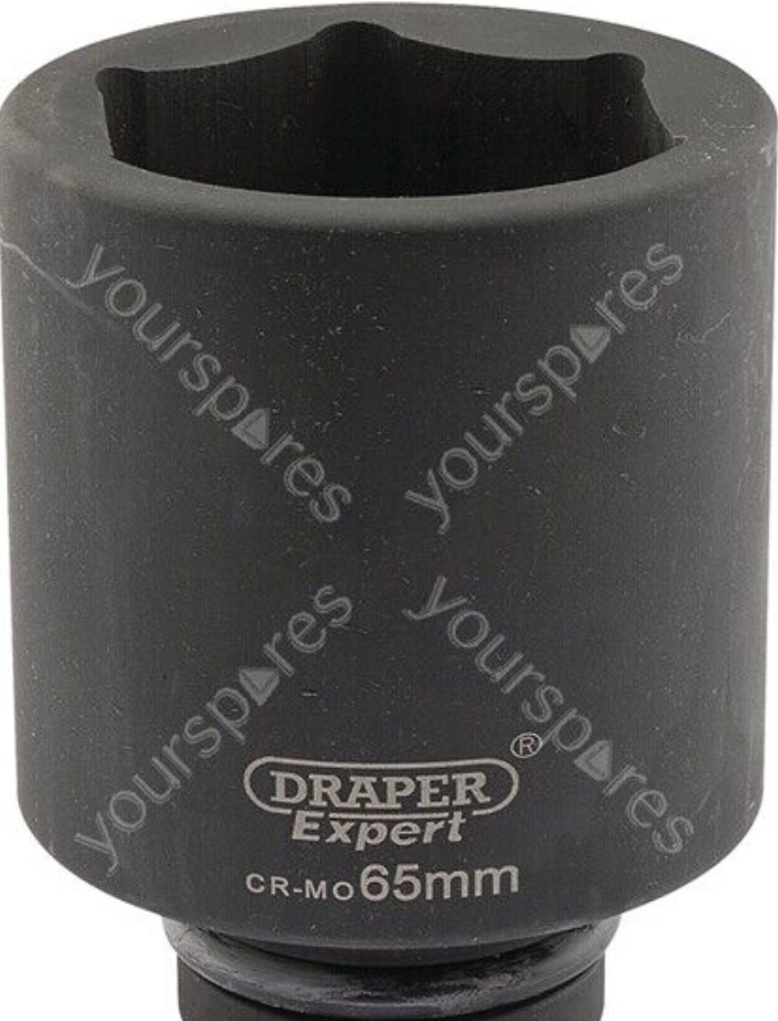 Draper 05158 Draper Expert HI-TORQ 6 Point Deep Impact Socket 1"" Sq Dr 65mm