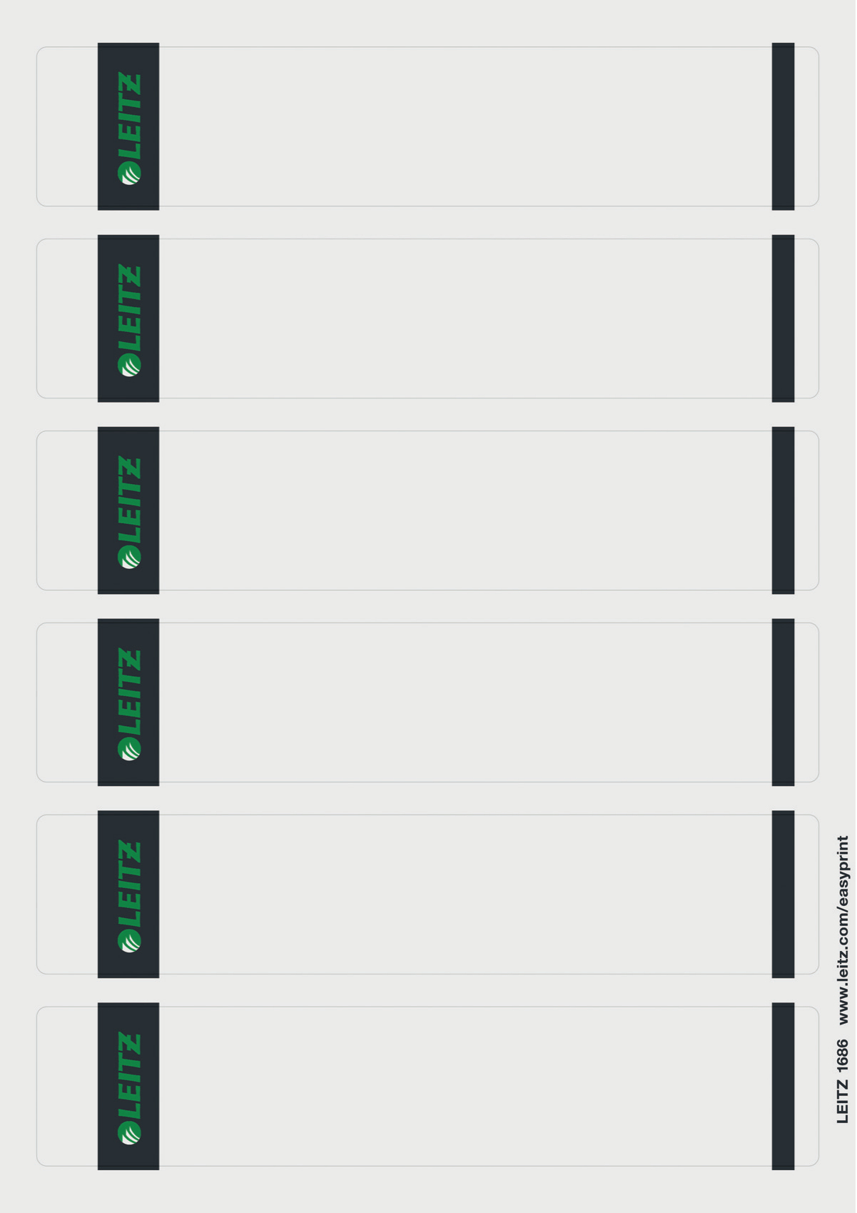 Leitz PC printable Spine Labels for standard lever arch files 16862085