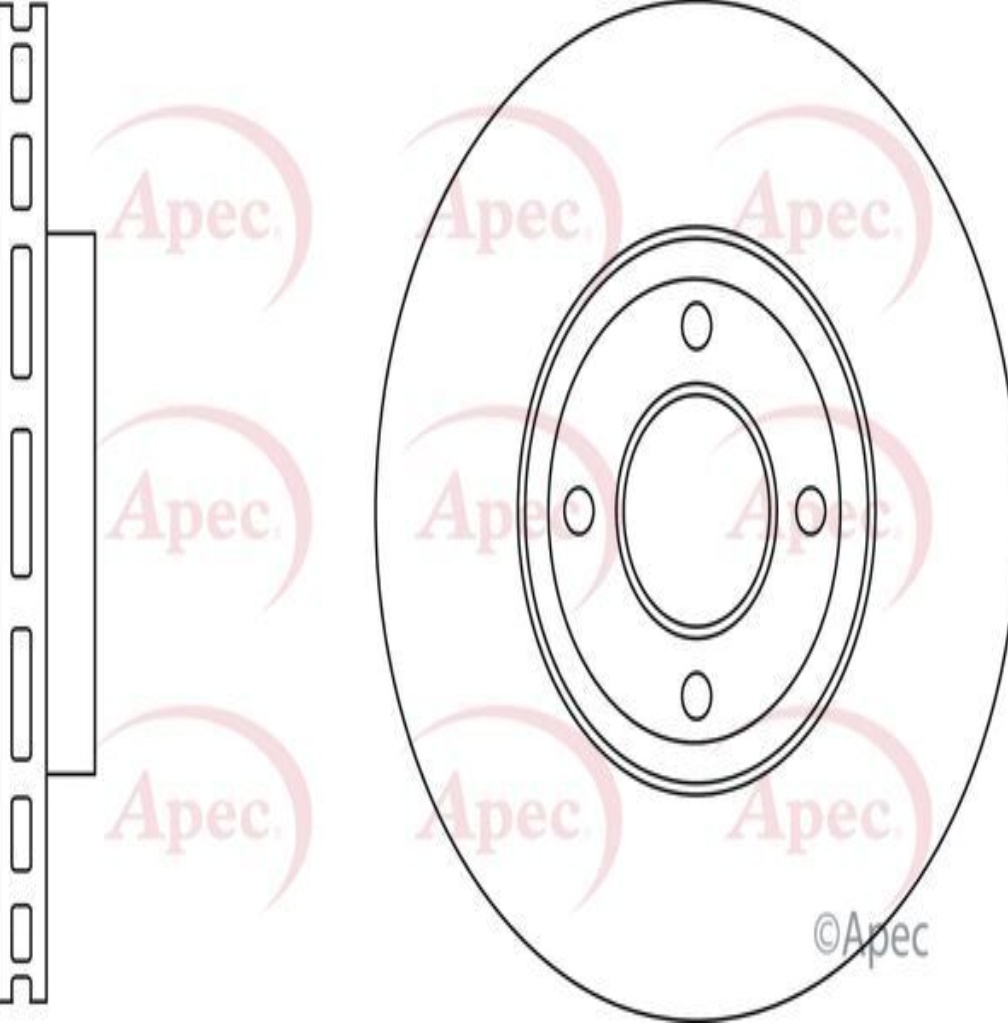 Apec Brake Disc Front Single 1854394 2026104 5028906097691 DSK3118