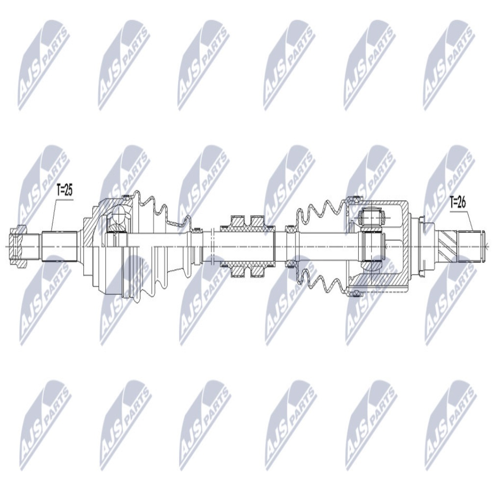 Driveshaft Front Axle Left Manual Transmission NPW-NS-100 NTY for NISSAN NOTE