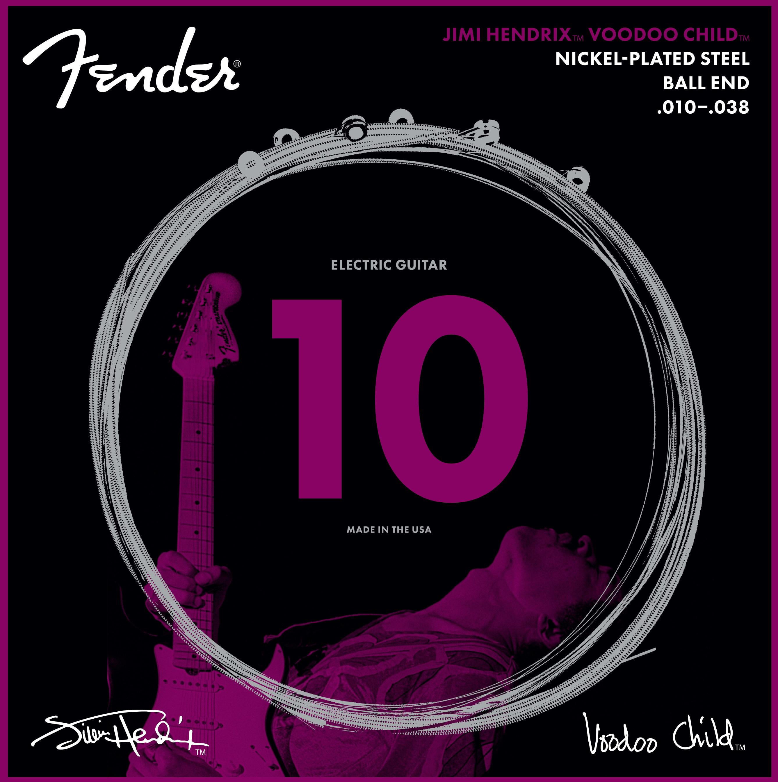 Fender Jimi Hendrix Voodoo Child Nickel 10-38 Electric Guitar Strings