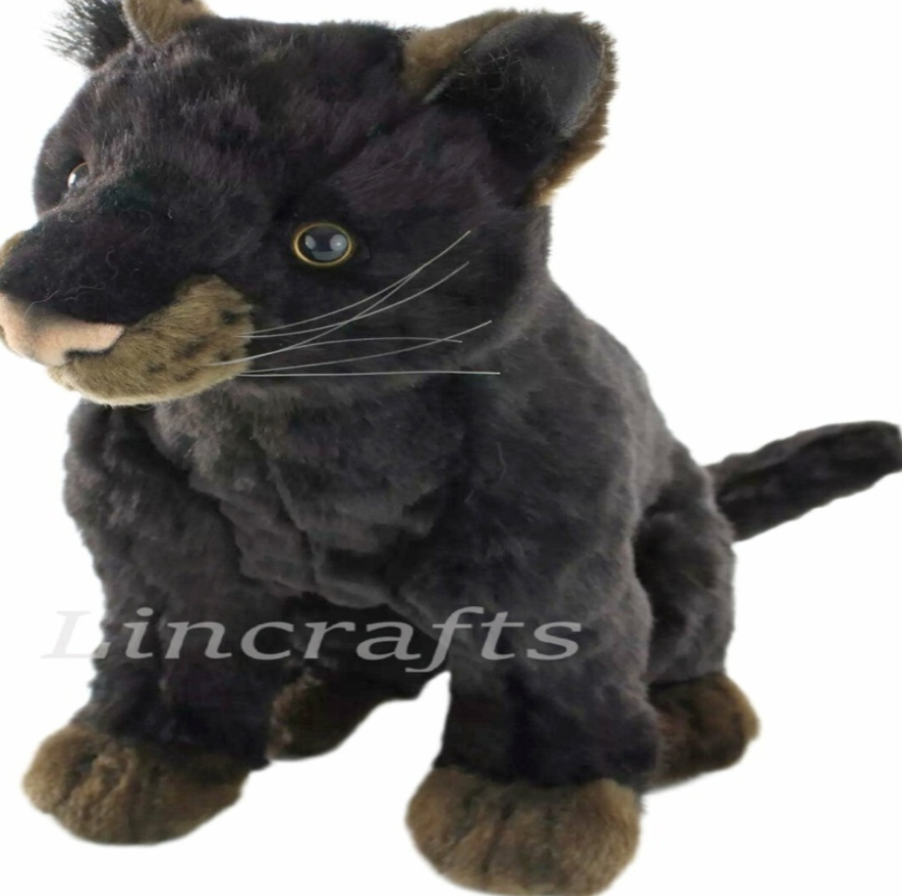 Hansa Black Jaguar 6723 Soft Toy Wildcat Sold by Lincrafts UK Est.1993