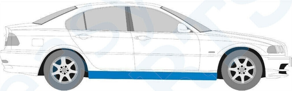 BMW E46 3 1998-2005 SALOON ESTATE FULL SILL REPAIR PANEL STEEL 1MM / RIGHT RH