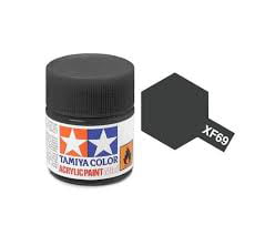 TAMIYA Acrylic Paint 10ml - XF-69 NATO Black - Model Kit Paint Humbrol