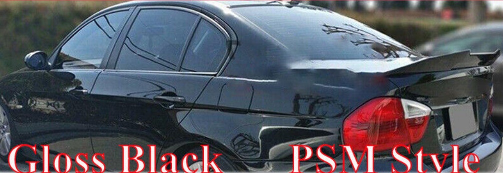 FOR 2005-11 BMW E90 3 SERIES M3 SALOON PSM STYLE GLOSSY BLACK TRUNK SPOILER WING