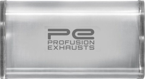 2.25 inch 4 x 9 Oval x 18 inch Exhaust Muffler Silencer 304 Stainless Steel