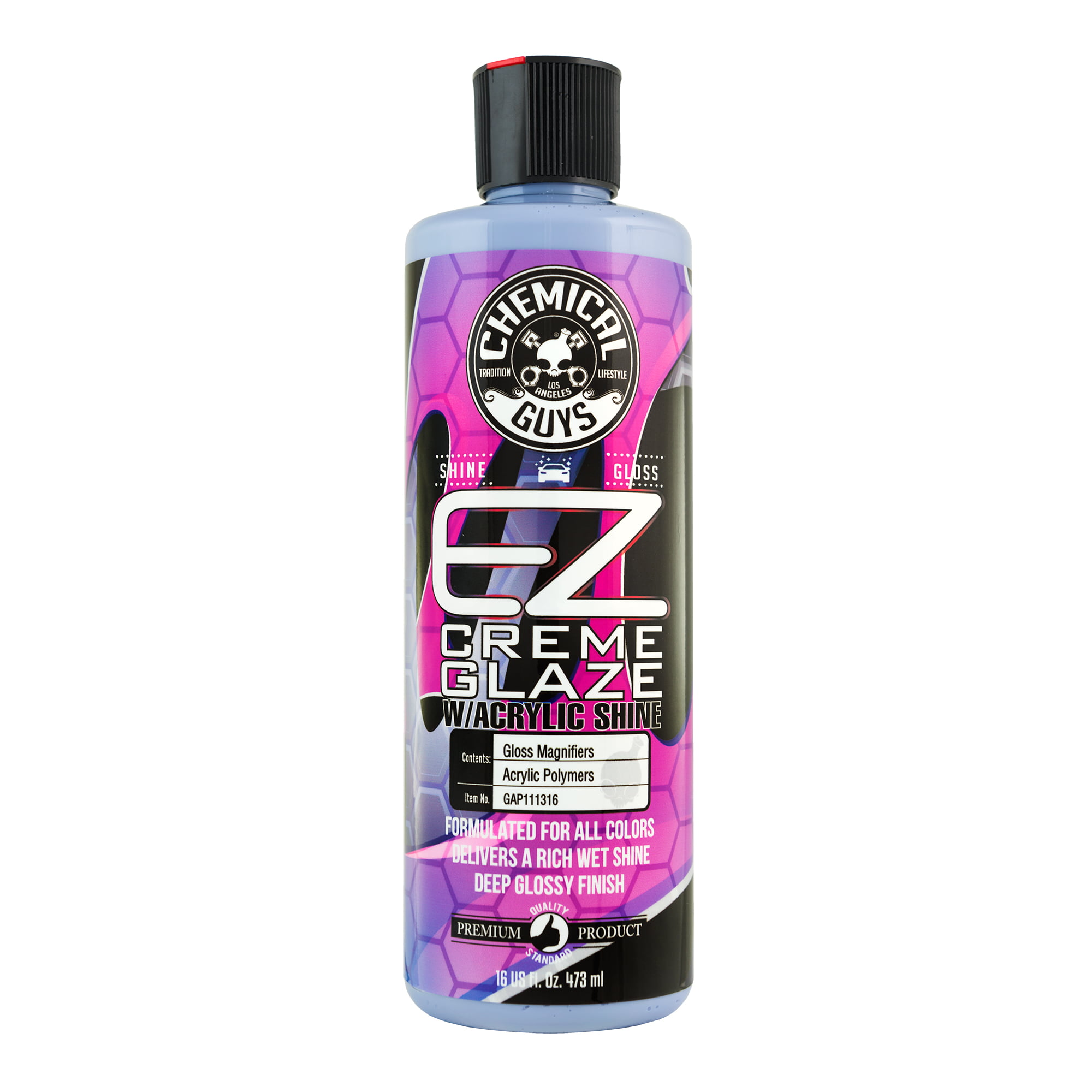 Chemical Guys - EZ Creme Glaze - Wet Finish - Acrylic Shine - Hide & Fill Swirls