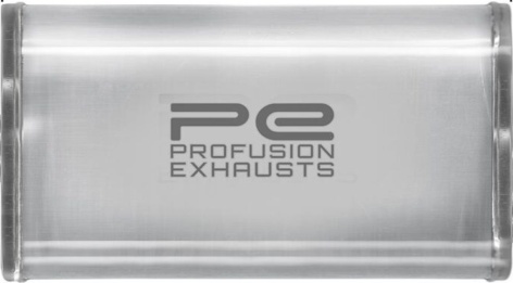 3"" 76mm 4"" x 9"" Oval x 18"" C/O Muffler 304 Stainless Steel Exhaust Silencer