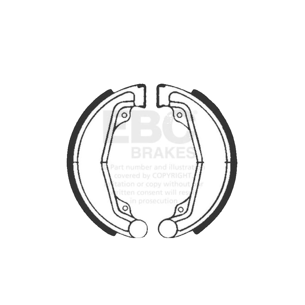 EBC Brake Shoe Set Front Left for Honda XR 250 S 1979 - 1980