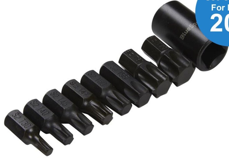 BlueSpot - 9 PCE 1/2"" Impact Torx Bits (T30-T70)