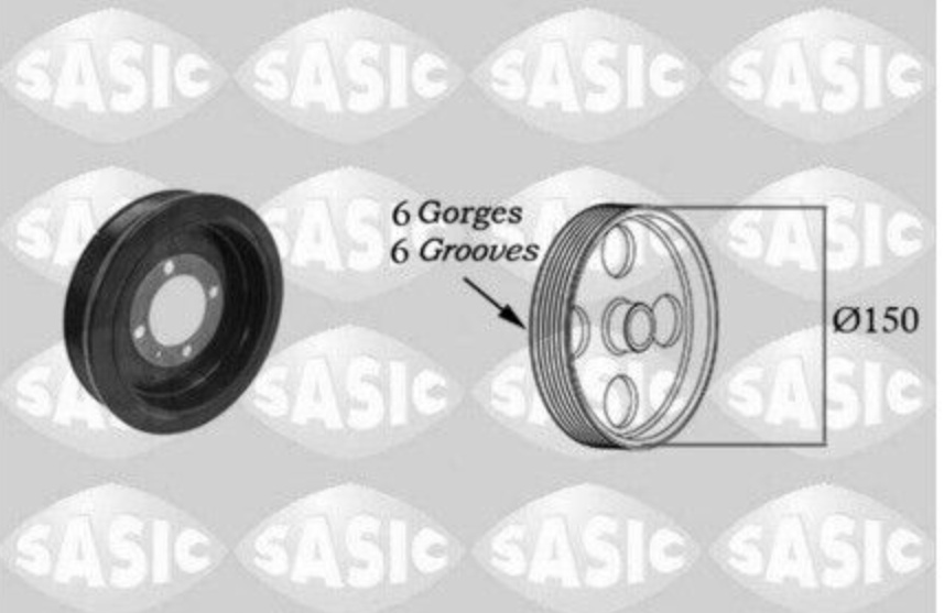 Crankshaft Pulley 2156062 SASIC for OPEL ASTRA J Sports Tourer ASTRA H Van