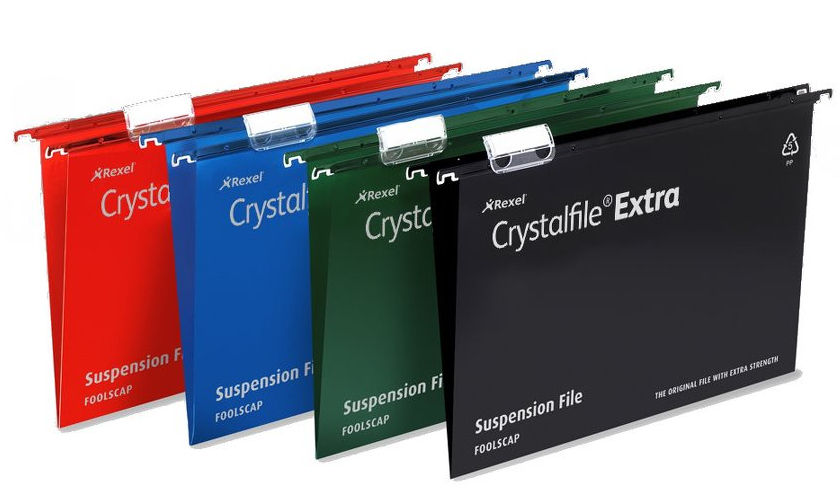 Rexel Crystalfile Extra Foolscap Suspension File 70631
