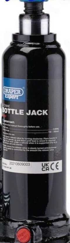 Draper Expert 99767 Hydraulic Bottle Jack 5 Tonne Each 1 - Image 2